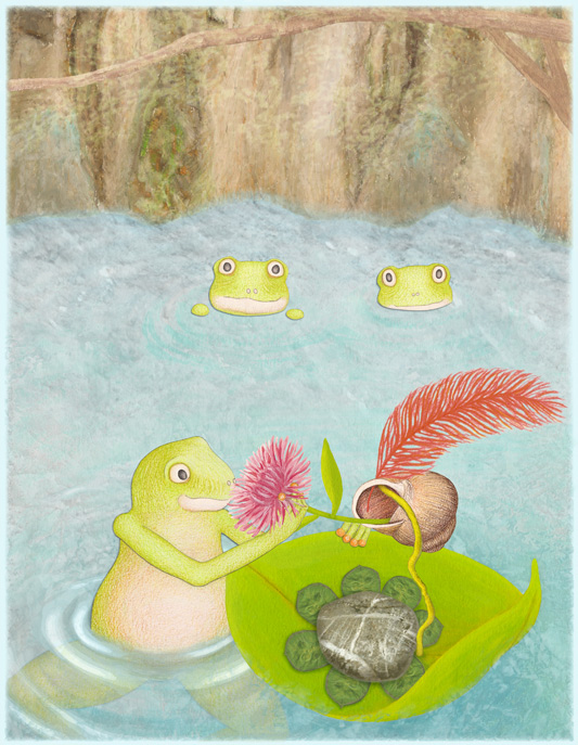 illustratie : kikker-prent10