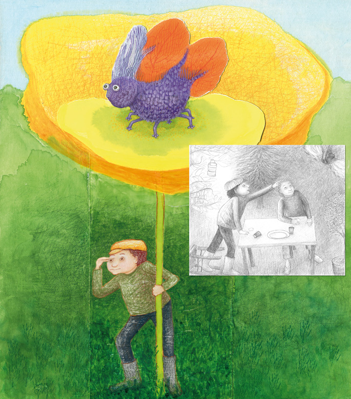 illustratie : vuurvlinder