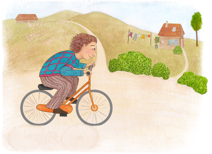 illustratie : fietser